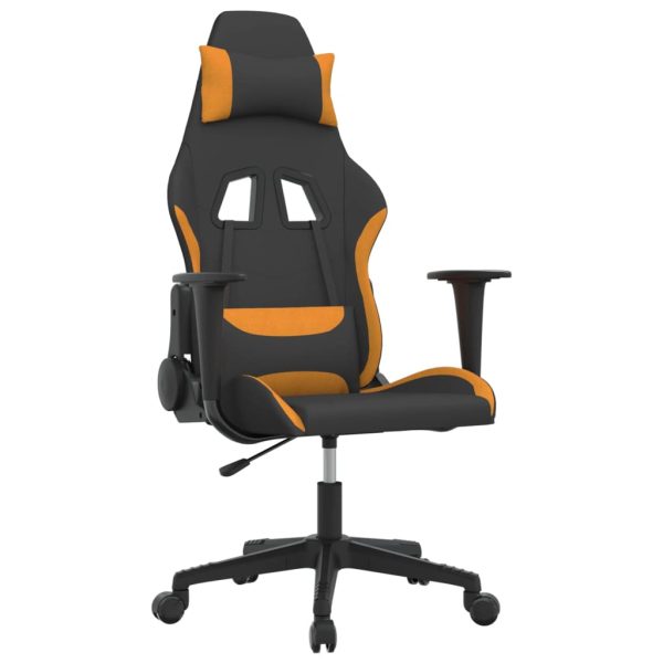Masažna igraća stolica od tkanine crno-narančasta
