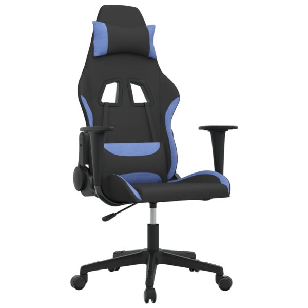 Masažna igraća stolica od tkanine crno-plava