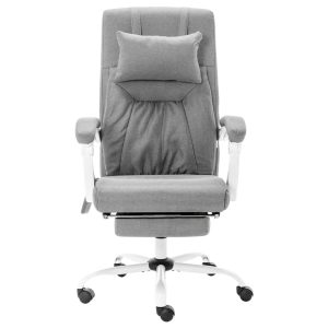 Masažna uredska stolica od tkanine siva