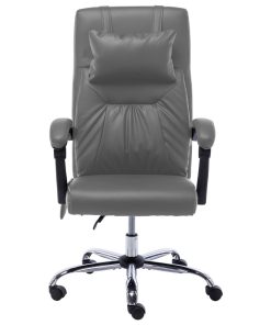 Masažna uredska stolica od umjetne kože antracit