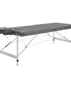 Masažni stol s 4 zone i aluminijskim okvirom antracit 186x68 cm