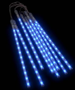 Meteorska svjetla 8 kom 30 cm plava 192 LED žarulje
