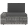 Modularna kutna sofa od poliratana s desnim naslonom siva