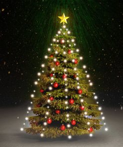 Mrežasta svjetla za božićno drvce 150 LED hladna bijela 150 cm