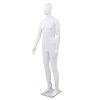 Muška lutka za izlog sa staklenim postoljem bijela sjajna 185 cm