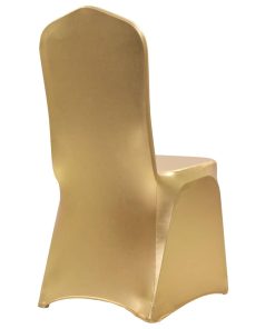 Navlake za stolice 6 kom rastezljive boje zlata