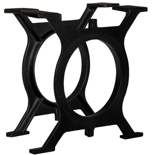 Noge za stolić za kavu 2 kom u obliku slova O lijevano željezo