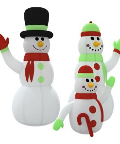 Obitelj snjegovića na napuhavanje s LED svjetlima 500 cm