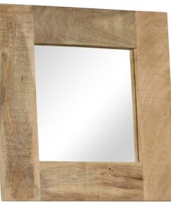 Ogledalo od masivnog drva manga 50 x 50 cm
