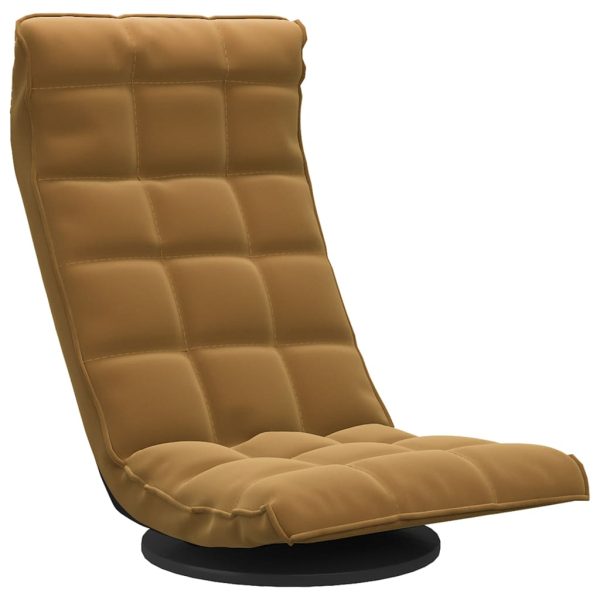 Okretna podna stolica smeđa baršunasta