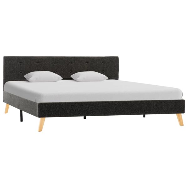 Okvir za krevet od tkanine tamnosivi 160 x 200 cm