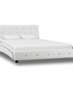 Okvir za krevet od umjetne kože bijeli 120 x 200 cm