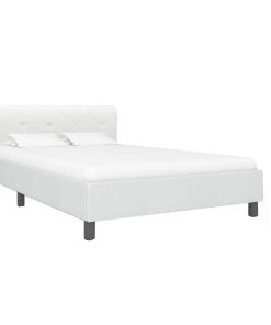 Okvir za krevet od umjetne kože bijeli 140 x 200 cm