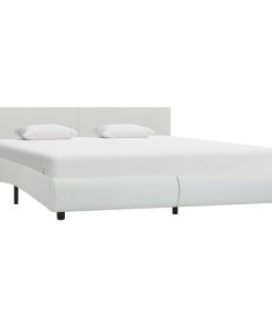 Okvir za krevet od umjetne kože bijeli 180 x 200 cm