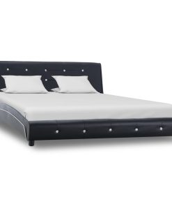 Okvir za krevet od umjetne kože crni 140 x 200 cm