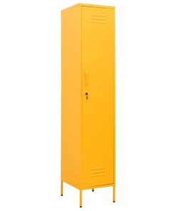 Ormarić s ključem boja senfa 35 x 46 x 180 cm čelični