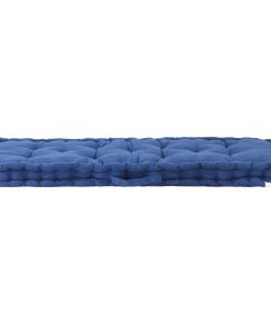 Paletni podni jastuk pamučni 120 x 40 x 7 cm svjetloplavi