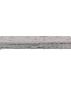 Paletni podni jastuk pamučni 120 x 80 x 10 cm sivi