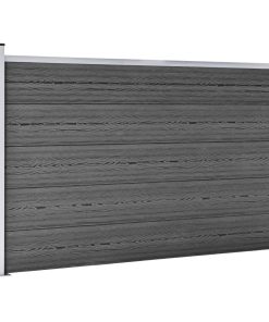 Panel za ogradu WPC 175 x 105 cm crni
