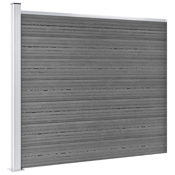 Panel za ogradu WPC 175 x 146 cm sivi