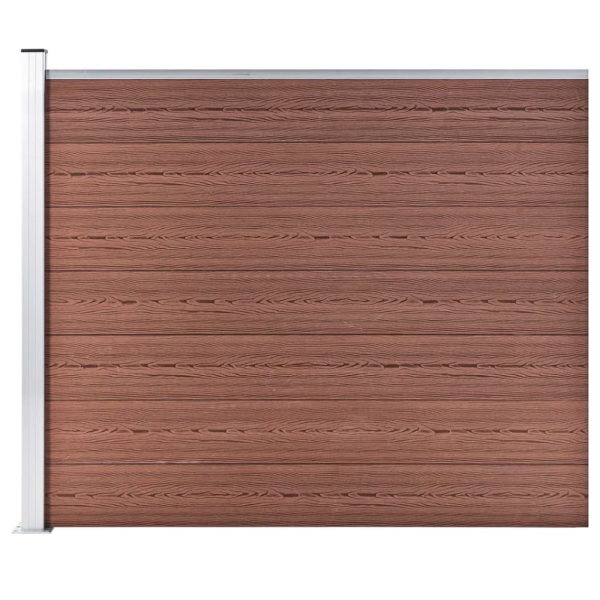 Panel za ogradu WPC 175 x 146 cm smeđi