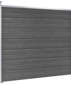 Panel za ogradu WPC 180 x 146 cm crni