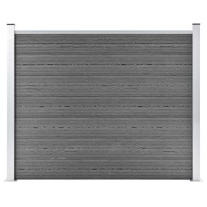 Panel za ogradu WPC 180 x 146 cm sivi