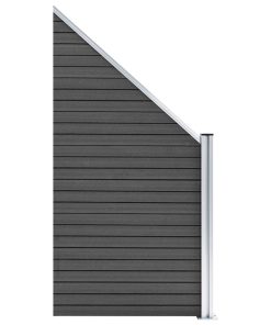 Panel za ogradu WPC 95 x (105 - 180) cm crni
