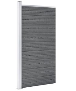 Panel za ogradu WPC 95 x 186 cm sivi