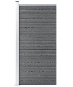Panel za ogradu WPC 95 x 186 cm sivi
