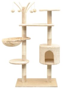 Penjalica Grebalica za Mačke sa Stupovima od Sisala 125 cm Bež