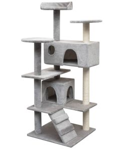 Penjalica Grebalica za Mačke sa Stupovima od Sisala 125 cm Siva