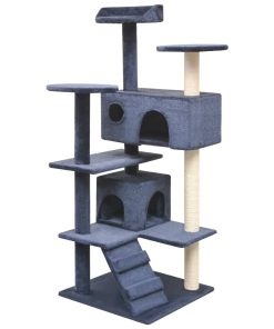 Penjalica Grebalica za Mačke sa Stupovima od Sisala 125 cm Tamno Plava