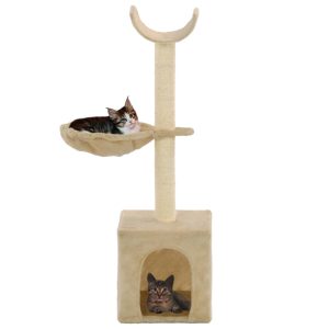 Penjalica za mačke sa stupovima za grebanje od sisala 105 cm bež