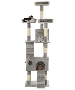 Penjalica za mačke sa stupovima za grebanje od sisala 170 cm siva