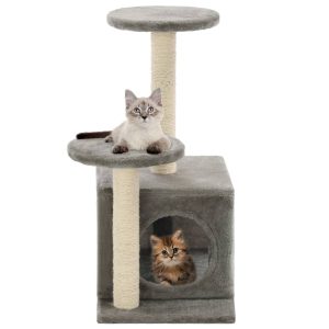 Penjalica za mačke sa stupovima za grebanje od sisala 60 cm siva