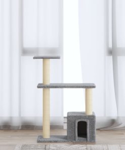Penjalica za mačke sa stupovima za grebanje svjetlosiva 70 cm