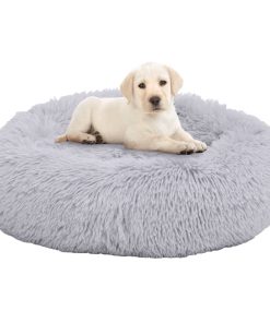 Perivi jastuk za pse i mačke svjetlosivi 90x90x16 cm plišani