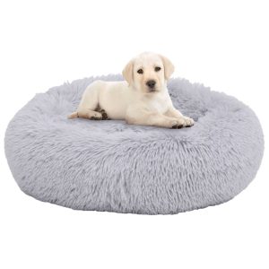 Perivi jastuk za pse i mačke svjetlosivi 90x90x16 cm plišani