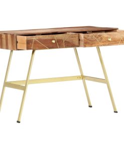 Pisaći stol s ladicama 100 x 55 x 75 cm od masivnog drva šišama