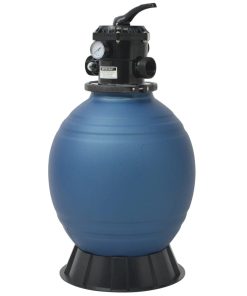 Pješčani filtar za bazen s ventilom sa 6 položaja plavi 460 mm