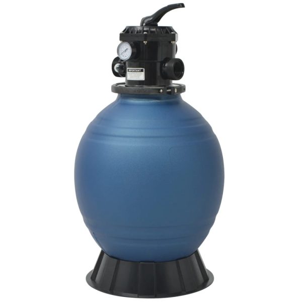 Pješčani filtar za bazen s ventilom sa 6 položaja plavi 460 mm