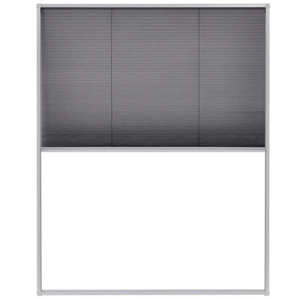 Plisirani Zaslon Protiv Insekata za Prozore Aluminijski 80x100 cm