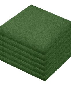 Ploče za zaštitu od pada 6 kom gumene 50 x 50 x 3 cm zelene