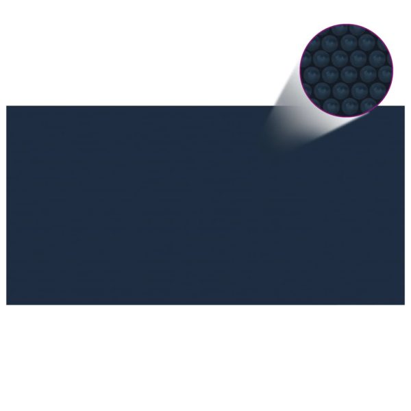 Plutajući PE solarni pokrov za bazen 1200 x 600 cm crno-plavi