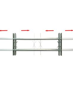 Podesiva Sigurnosna Rešetka za Prozore sa 2 prečke 1000-1500 mm