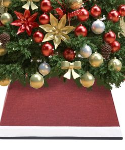 Podloga za božićno drvce crveno-bijela 48 x 48 x 25 cm