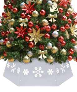 Podloga za božićno drvce srebrno-bijela Ø 68 x 25 cm