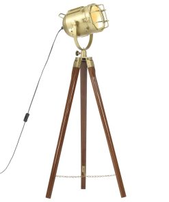Podna svjetiljka s tronošcem od masivnog drva manga 97 cm