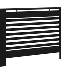 Pokrov za radijator crni 112 x 19 x 81 cm MDF